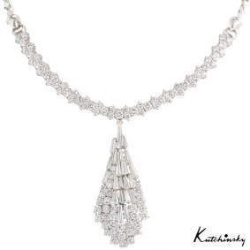 Kutchinsky 18k White Gold Diamond Set Fancy Necklace
